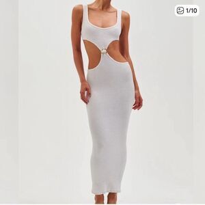 Ronny Kobo x Reina Olga - Augusta Midi Dress in White